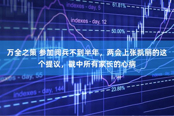 万全之策 参加阅兵不到半年，两会上张凯丽的这个提议，戳中所有家长的心病